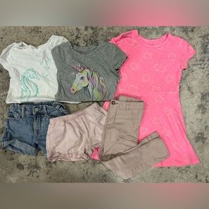 Gap Crewcuts Spring Summer 6 Pc Bundle shorts tops dress Size S 5 6 Summer